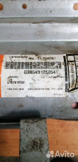 Подушка srs 31104261 пассажирская volvo S80 CX90