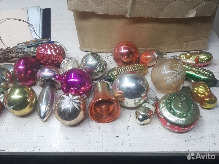 Елочные игрушки СССР одним лотом 50шт