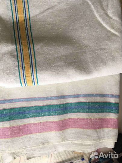 Ткань лен СССР 1970г- на полотенца лотом