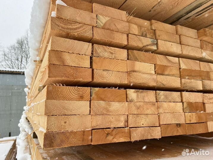 Брус обрезной 100х100х6000мм 1 сорт ГОСТ