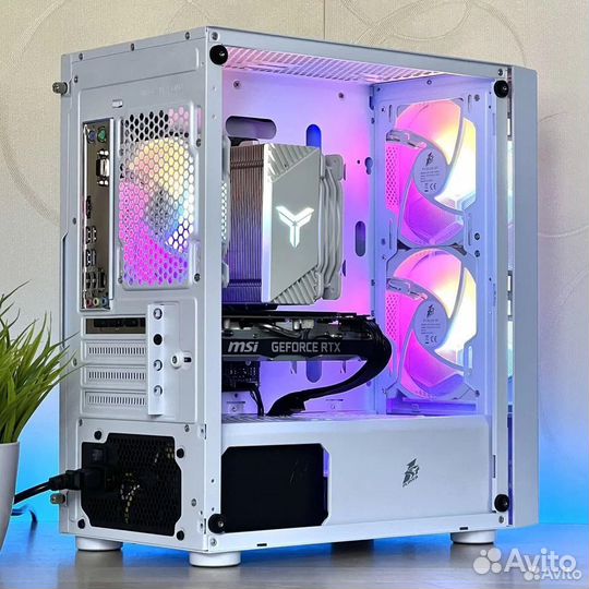 Белый игровой компьютер RTX 2060super/I5 10400