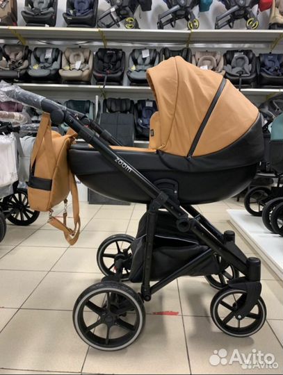 Коляска Peppy Zoom экокожа 3в1