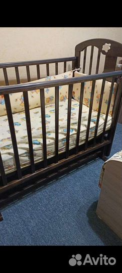 Детская кроватка с матрасом ортопед