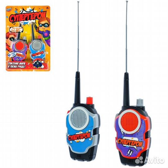 Набор раций «Супергерои», работает от батареек (ар