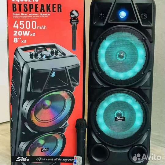 Большая блютуз колонка ZQS-8210 с микрофоном