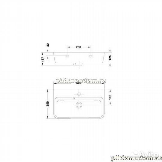 Gala Emma Square 27080 раковина 50х35 с крепежом