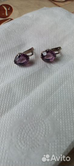 Серебро серьги, кольца СССР