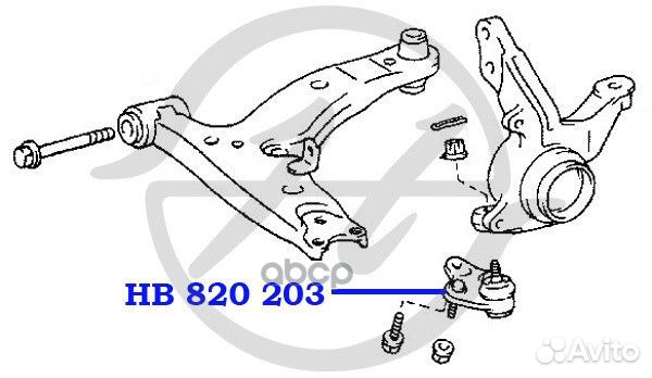 Опора шаровая HB820203 Hanse