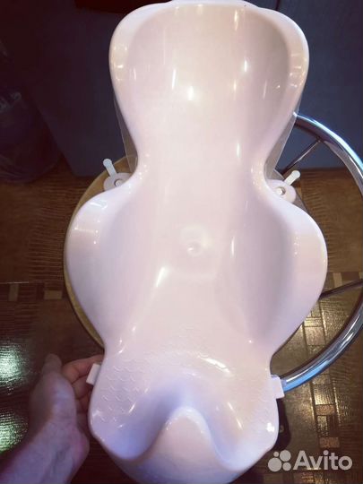 Горка для купания розовая