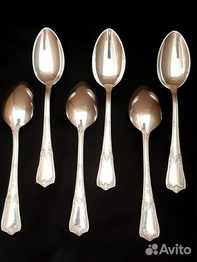 Столовое серебро 875проба.Чайные ложки.Набор 6 шт