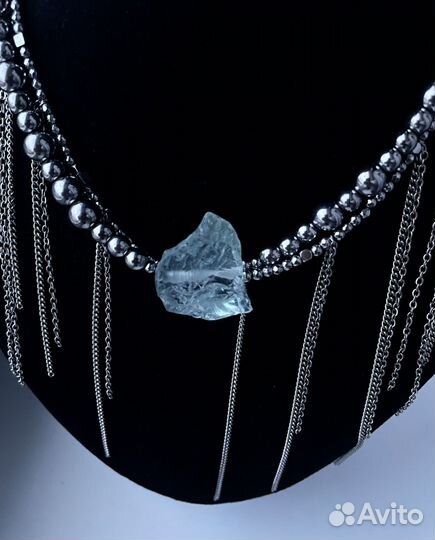 Колье чокер из натуральных камней