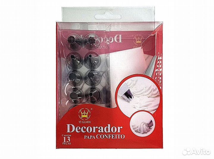 Набор для украшения тортов мешок + насадки