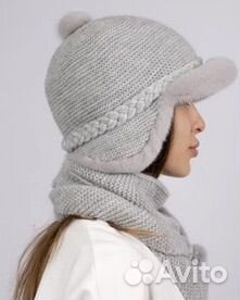 Шапка женская вязаная ручная работа