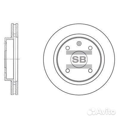 Диск тормозной передний Sangsin brake/HI-Q, SD3009