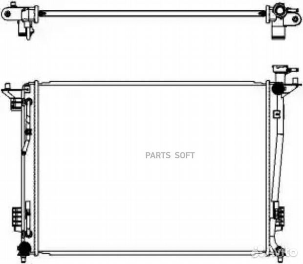Радиатор охлаждения Хендай ix35 09- 20/24 i 16V