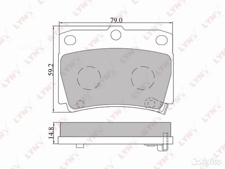Lynxauto BD-5511 Колодки тормозные дисковые зад