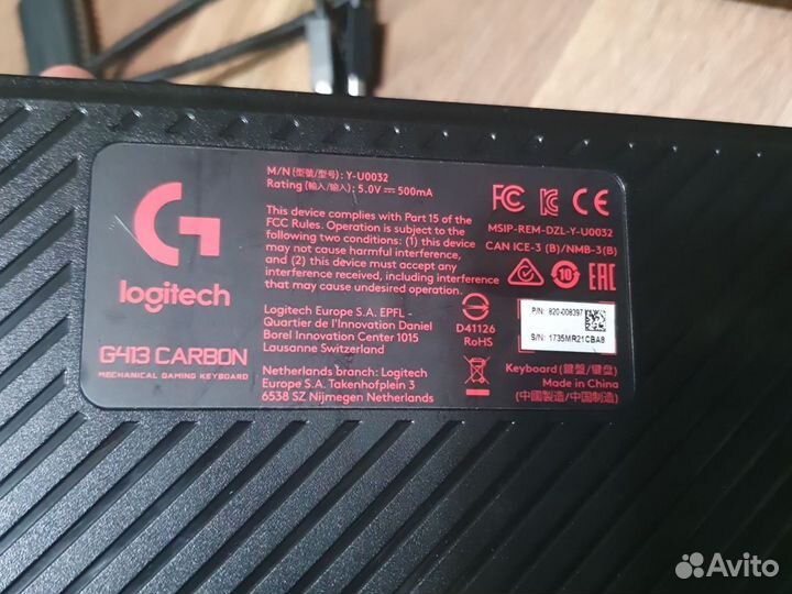 Клавиатура Logitech g413 carbon