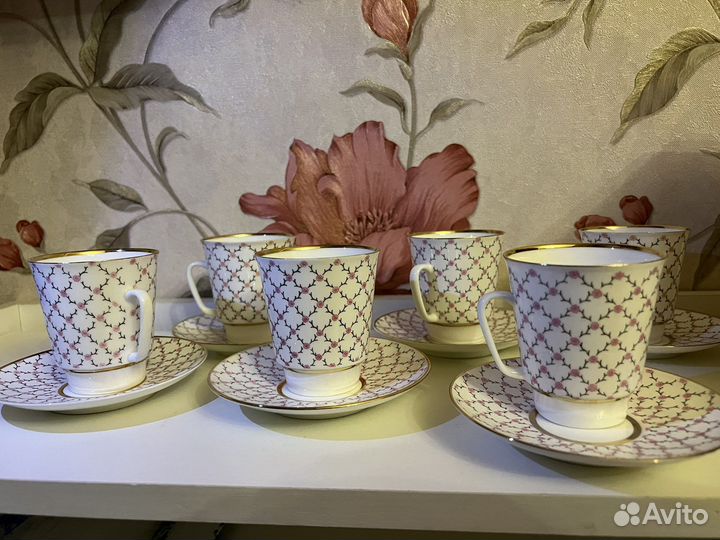 Чашка с блюдцем фарфор