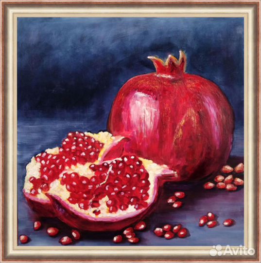 Картина маслом на холсте гранат