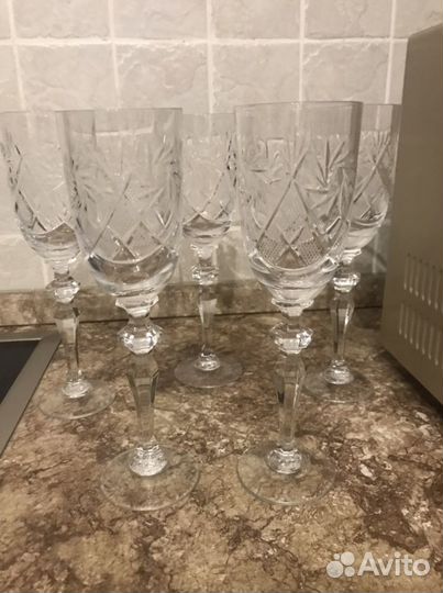 Хрустальные фужеры гусь хрустальный СССР