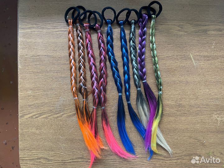 Накладные косы на резинках новые