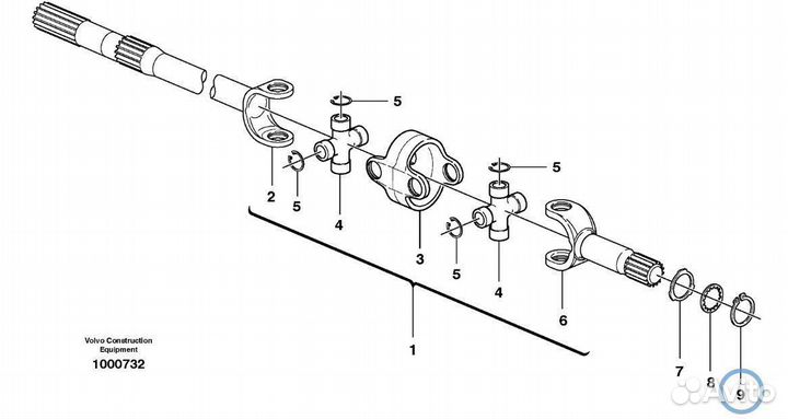 89918.7 Стопорное кольцо полуоси экскаватор