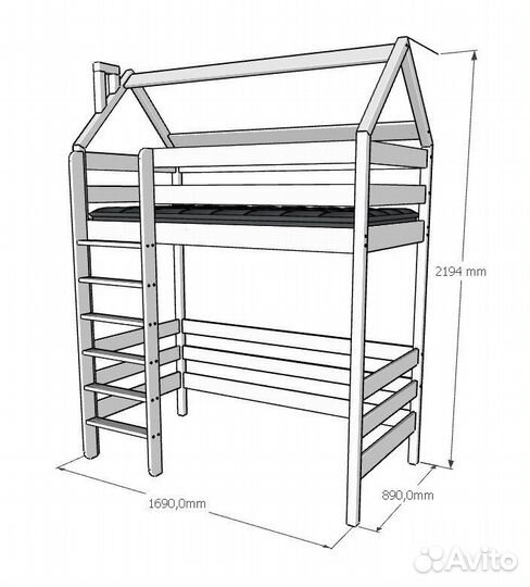 Детская кровать для подростков