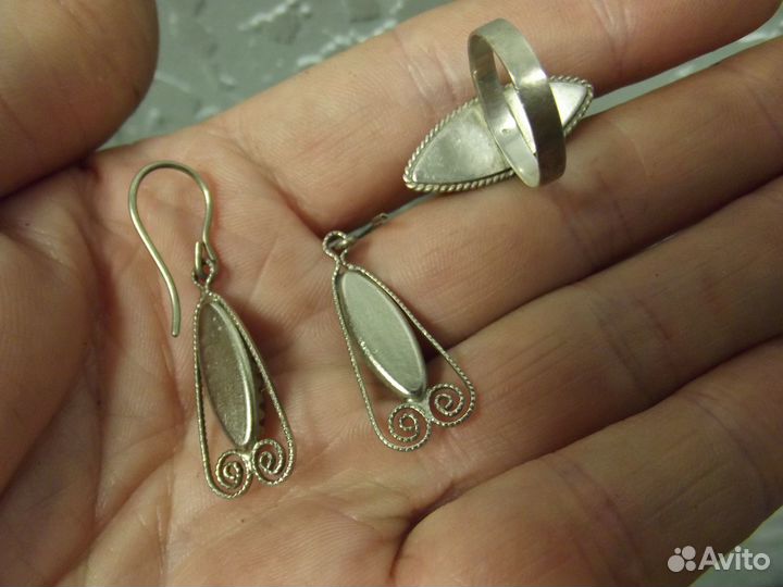 Кольцо-перстень серьги СССР красота