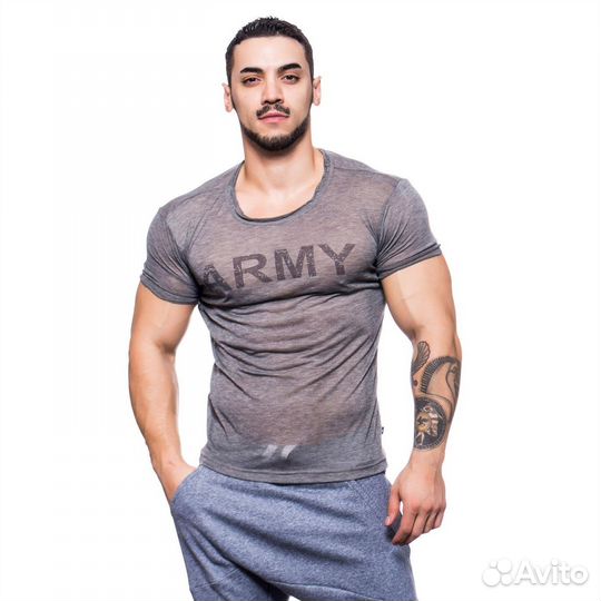Футболка Andrew Christian Army Tee Elite - Grey ML