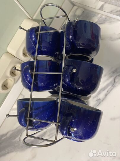 Кофейный сервиз на подставке новый