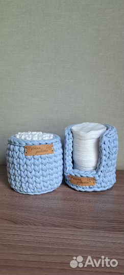 Корзинки из трикотажной пряжи