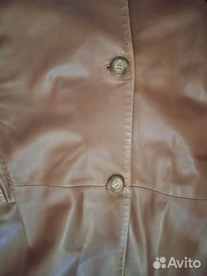 Кожаный плащ мужской длинный