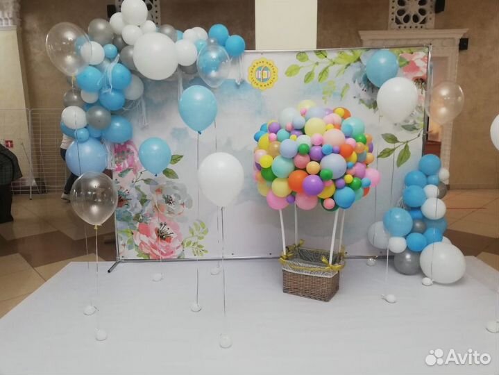 Фотозоны и шары на выпускные, свадьбы и юбилеи