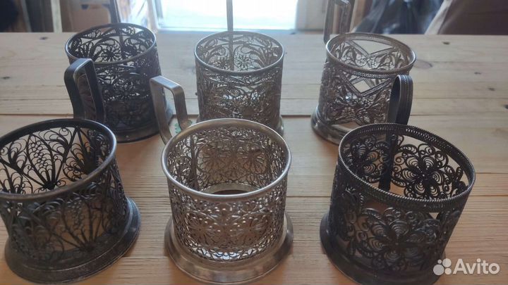Подстаканники мельхиор мнц