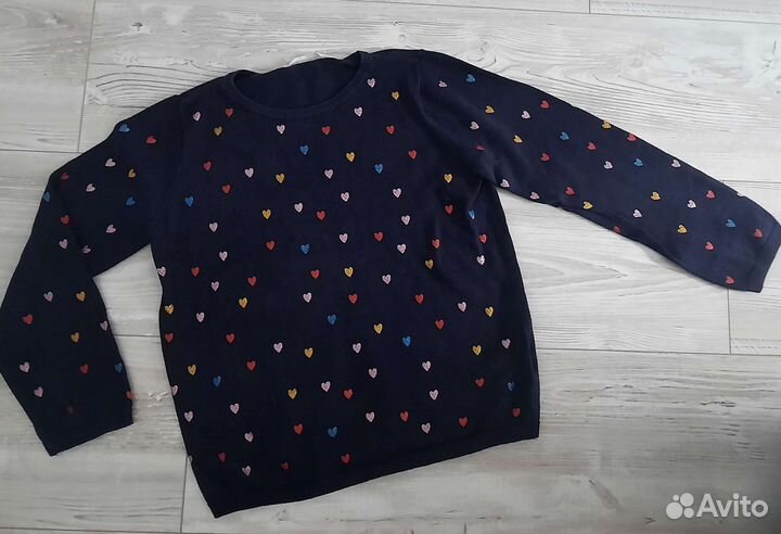 Кофта синяя H&M, размер 128