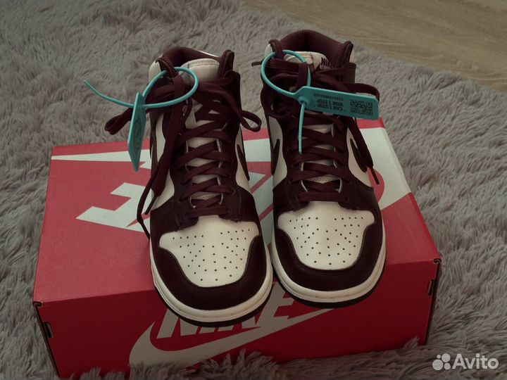 Nike Dunk high burgundy crush