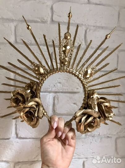 Корона золото Лучи розы