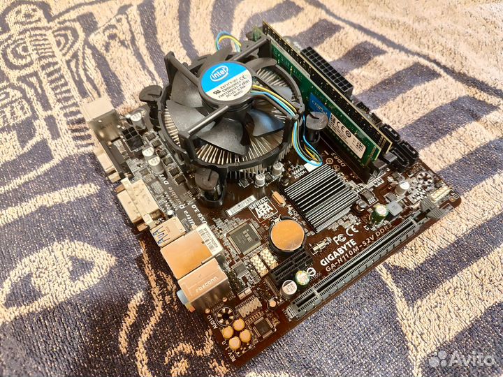 Мат.плата LGA1151,Gigabit GA-H110М,i3-6100,8Гб озу