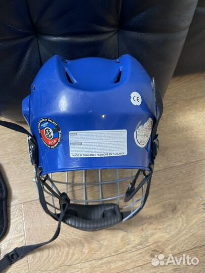 Шлем хоккейный синий детский/подростковый