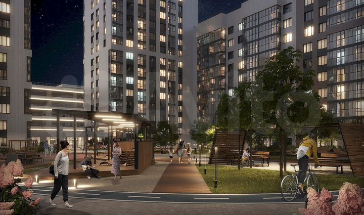 2-к. квартира, 53 м², 4/20 эт.