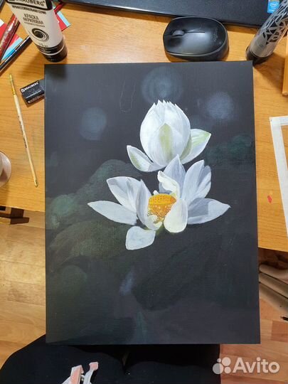 Картина акрилом на холсте ручной работы 3040 см