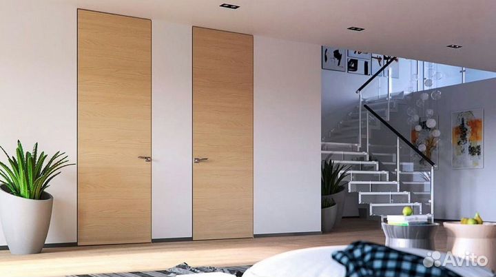 Двери скрытые межкомнатные с отделкой