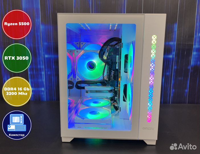 Системный блок AMD5500-RTX3050-16DDR4-DMJ42950-A520