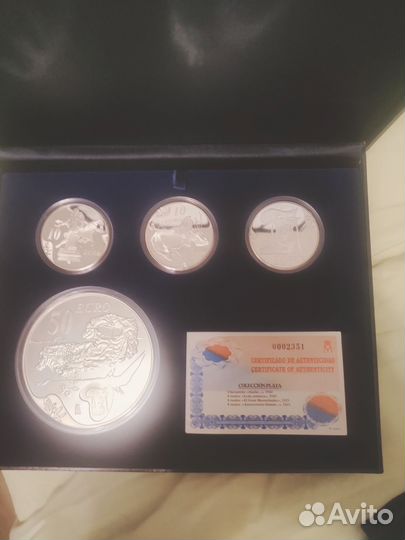 Набор монет серебро Сальвадор Доли 