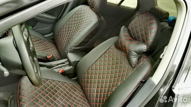 Чехлы на сидения LADA Vesta Веста экокожа ромбик