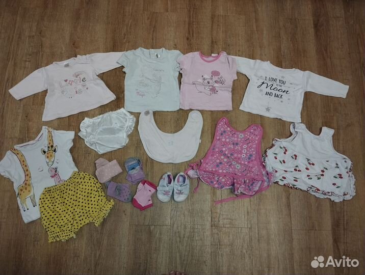 Вещи пакетом на девочку 62 68