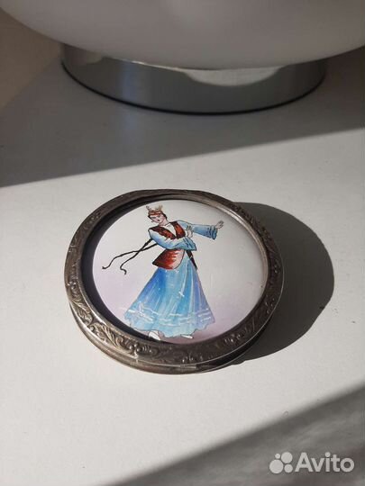 Пудреница ссср, серебро