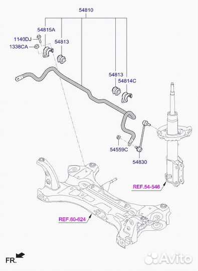 Стабилизатор передний Hyundai Solaris 2 2017-2022
