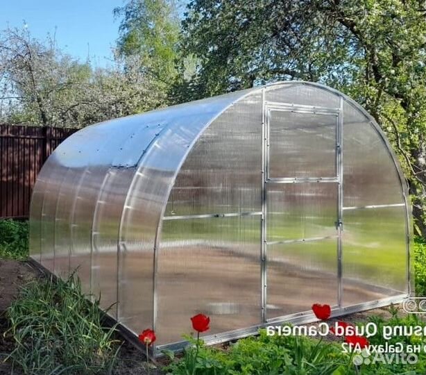 Теплица арочная (двойная дуга 20х20) оптима