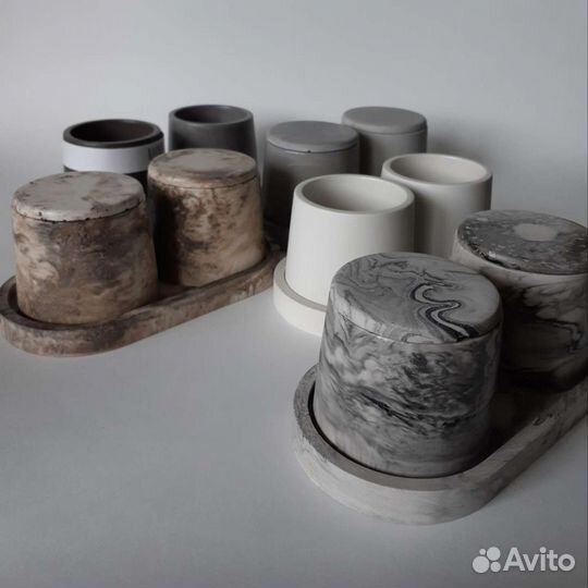 Стакан/ банка/ тара для свечи с крышкой